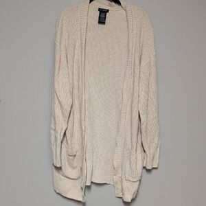 Max & Mia Cozy Cream Open-Front Cardigan